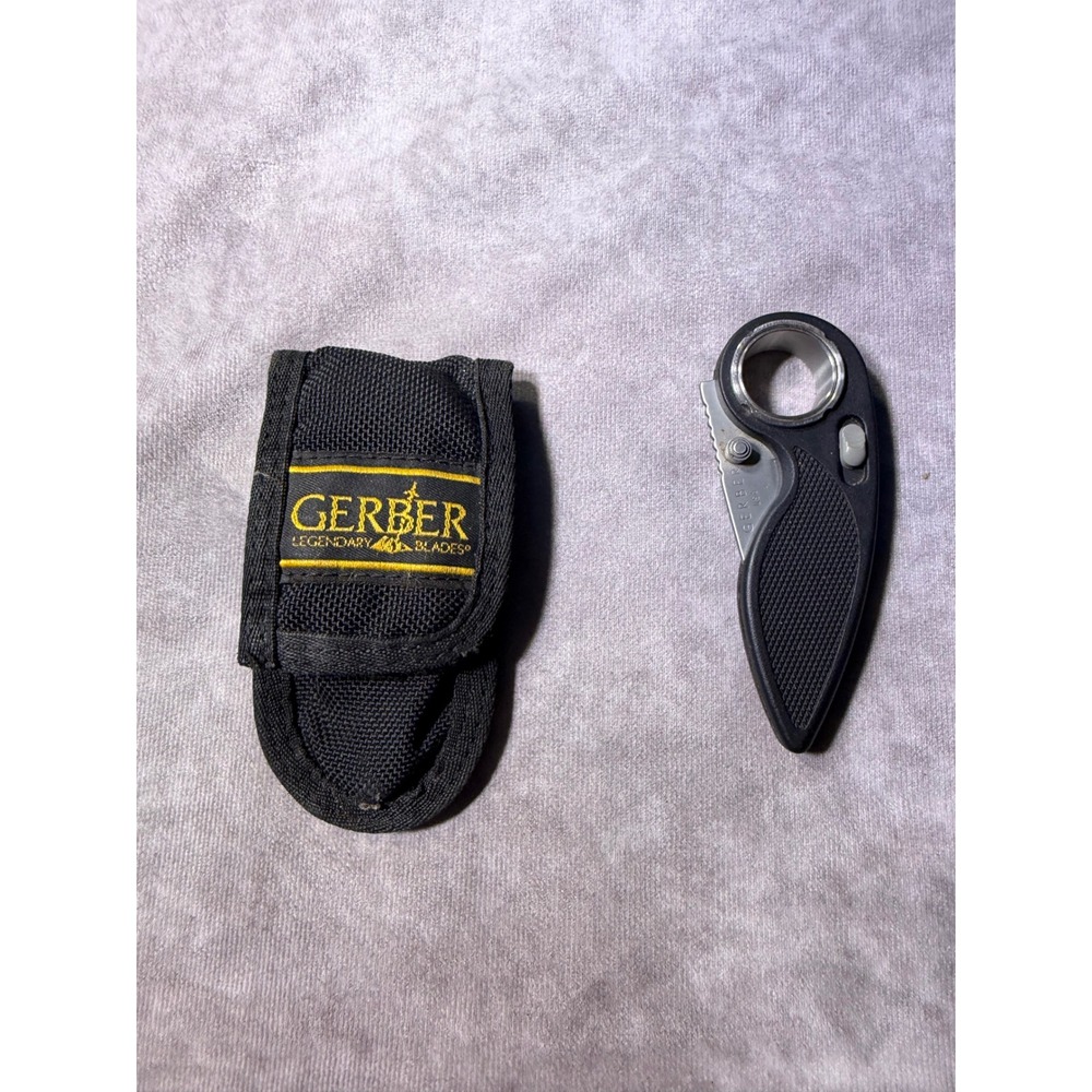Gerber Remix Pocketknife Drop Point Combo Edge Black/Silver w/ Sheath